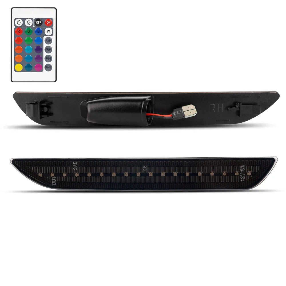 2015–2023 Ford Mustang (S550) RGB Series Rear Side Markers (2-Piece Set)