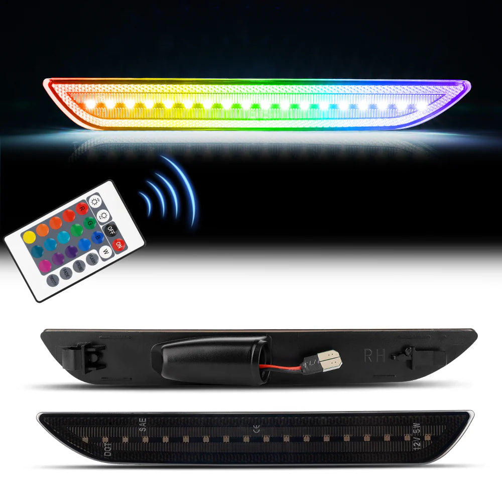 2015–2023 Ford Mustang (S550) RGB Series Rear Side Markers (2-Piece Set)